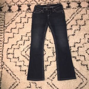 Dark Wash Flare Bottom Silver Jeans
